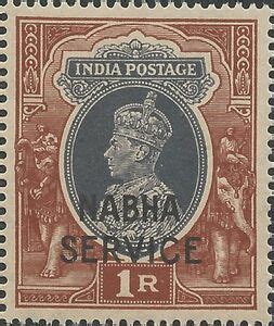 Stamp: King George VI (Nabha(King George VI Official) Mi:IN-NS D49,Yt ...