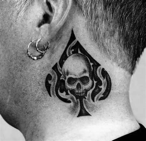 Skull Neck Tattoos For Men