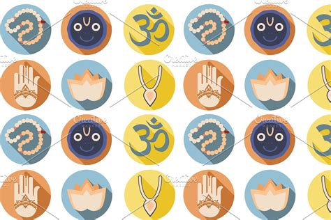 3 pattern set Indian vedic religion | Custom-Designed Icons ~ Creative Market