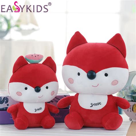 30CM Cute Foxes Plush Toys Dolls Kids Soft Red Fox Toy Stuffed Animal ...