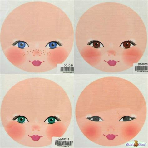 Rag Doll Printed Face Panel - by NittensAndPatches on Craftumi | Doll painting, Doll face, Doll ...