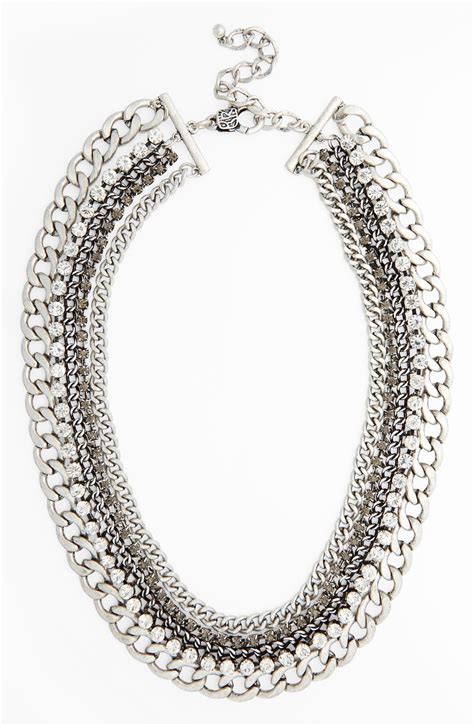 Natasha Couture Crystal Multi Chain Necklace | Nordstrom