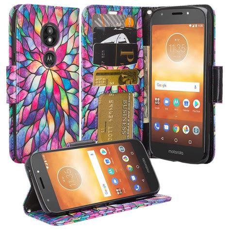 Tracfone Moto E5 (XT1920DL) Case Leather Wallet Case [Kickstand] Cute ...