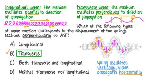 Question Video: Identifying Types of Wave Motion along a Spring | Nagwa