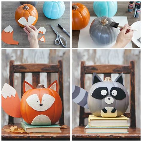 Painted animal pumpkins | Pumpkin decorating contest, Halloween crafts, Crafts