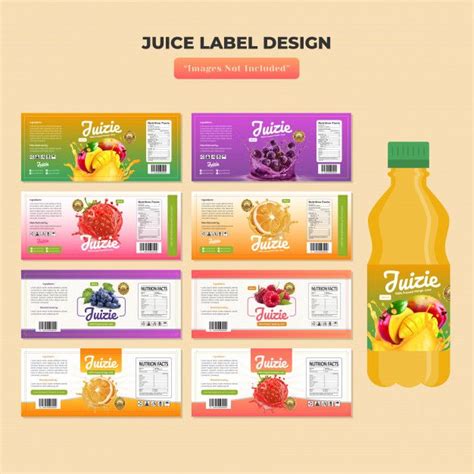 Juice Bottle Label Design Template