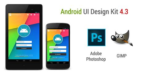 Android UI Design Kit for Photoshop and GIMP 4.3 [Free Download] – #androiduiux