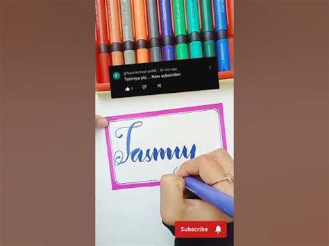 "Tasmiya" name Calligraphy 😍💓😍//Bruh pen//#shots #art #youtubeshorts #viral - YouTube