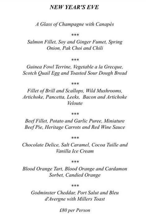 Menu at Woods Bar & Restaurant, Dulverton