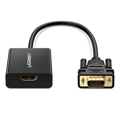 UGREEN Active HDMI to VGA Adapter with 3.5mm Audio Jack HDMI Female to VGA Male | eBay