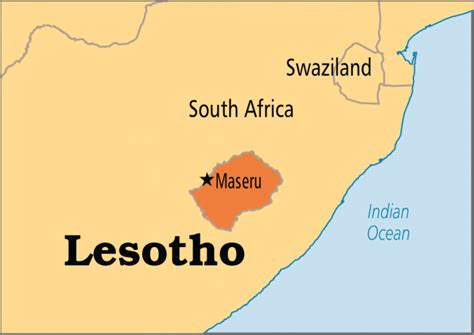 Lesotho Capital Map