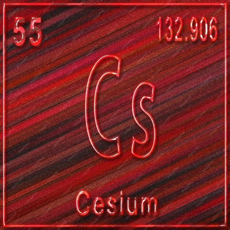 Premium Photo | Cesium chemical element, sign with atomic number and atomic weight, periodic ...