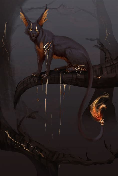 Spectral Beasts in the Shadowy Fantasy Realms of Jade Mere | Mythical creatures art, Dark ...