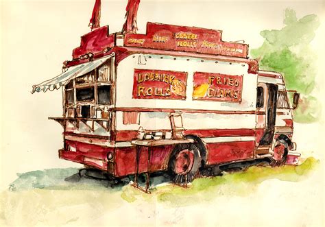 Food Truck Sketch at PaintingValley.com | Explore collection of Food Truck Sketch