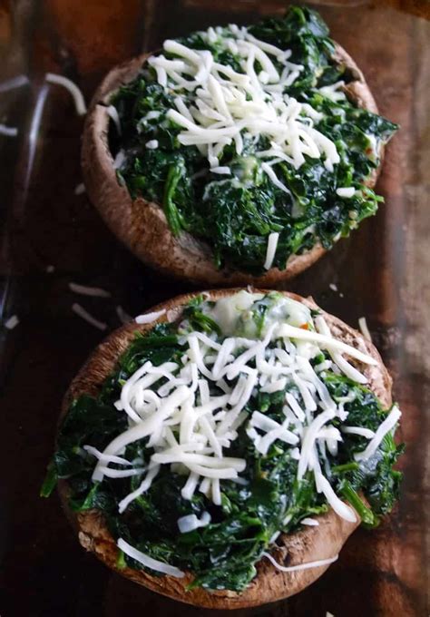 Spinach & Mozzarella Stuffed Portabella Mushroom Cap - Ever After in ...