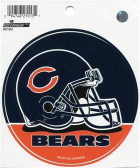 CHICAGO BEARS FOOTBALL HELMET ROUND DECAL / STICKER