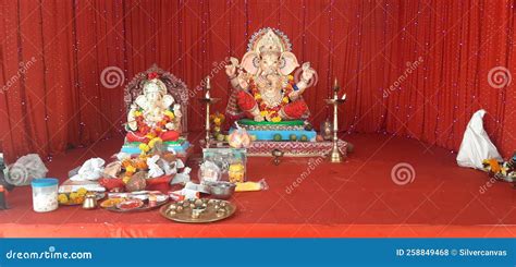 A Ganesh Chaturthi Festival India Stock Photo - Image of india ...