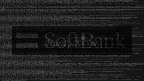 SoftBank Logo Made of Source Code on Computer Screen. Editorial 3D Rendering Editorial Stock ...