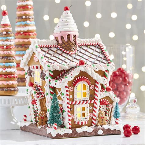 Gingerbread Christmas Tree | Gingerbread house decorations | Raz 2019 ...