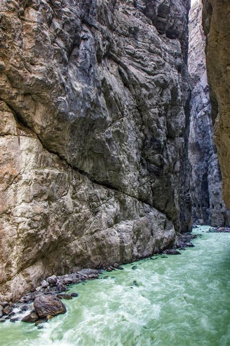 Glacier Canyon in Grindelwald, Swiss Stock Image - Image of leisure ...