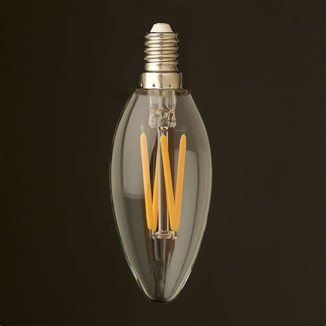 4 Watt Dimmable Filament LED E14 Candle Bulb