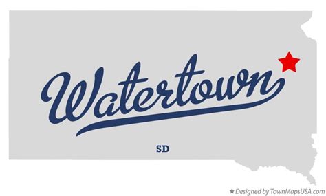 Map of Watertown, SD, South Dakota