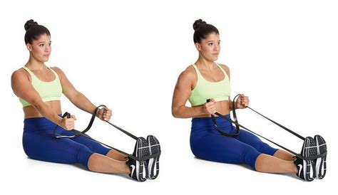 Seated resistance band row workout | Exercise, Strength training workouts, Resistance band exercises