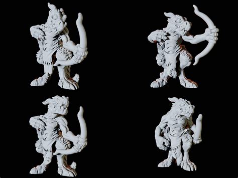 Set of four Kobold Miniatures for D&D Dungeons and Dragons | Etsy