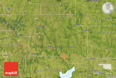 Satellite Map of Johnston County