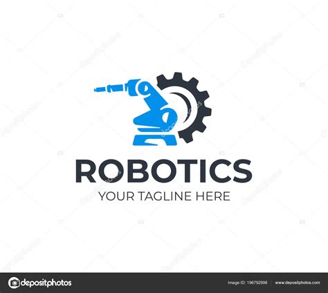 Robotic Manipulator Arm Logo Template Handling Robot Vector Design Industrial Stock Vector Image ...