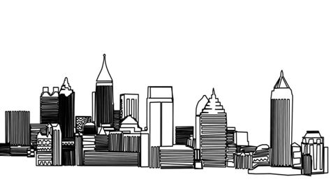 Atlanta Skyline Drawing Direct from great big canvas