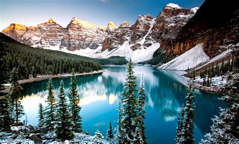 Winter Mountain Lake Desktop Wallpaper Free Download - Moraine Lake ...