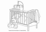 Crib Coloring Page  RyleighecBarton sketch template