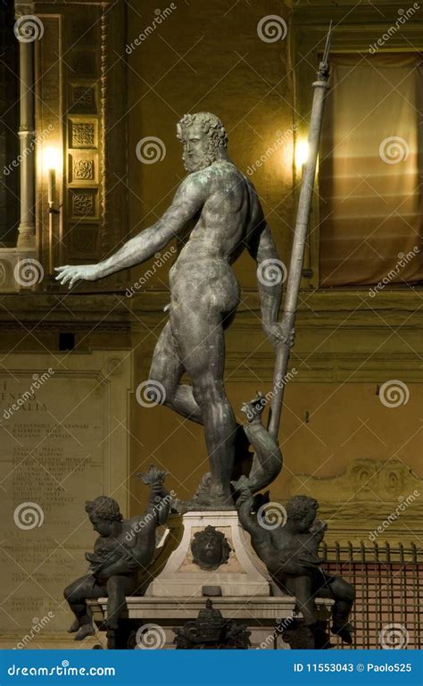 Statue of Neptune, Bologna Italy Stock Illustration - Illustration of ...