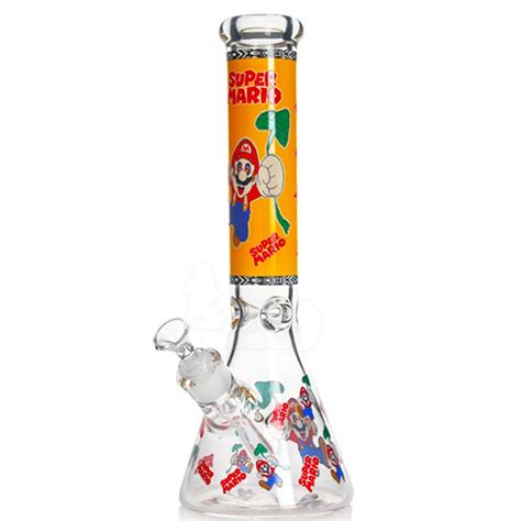 Super Mario Beaker Bong Large Thick Glass Billy - Bong Mania Australia