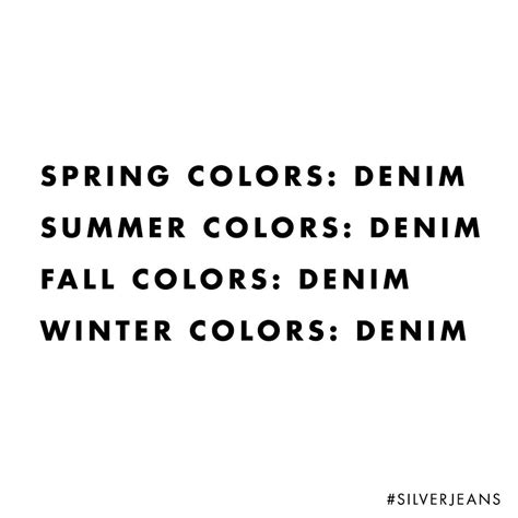 Denim all day everyday! #SilverJeans {fashion quote} | Denim quotes, Jeans quote, Quotes