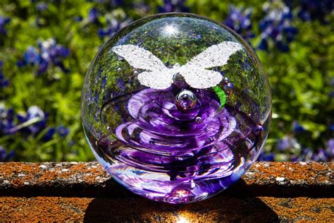 Butterfly Snowfall Orb with Cremation Ash | Memorial Art | Cremation ...