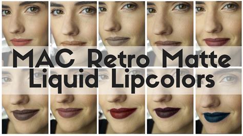 MAC Retro Matte Liquid Lipcolors | Lip Swatches + Review - YouTube