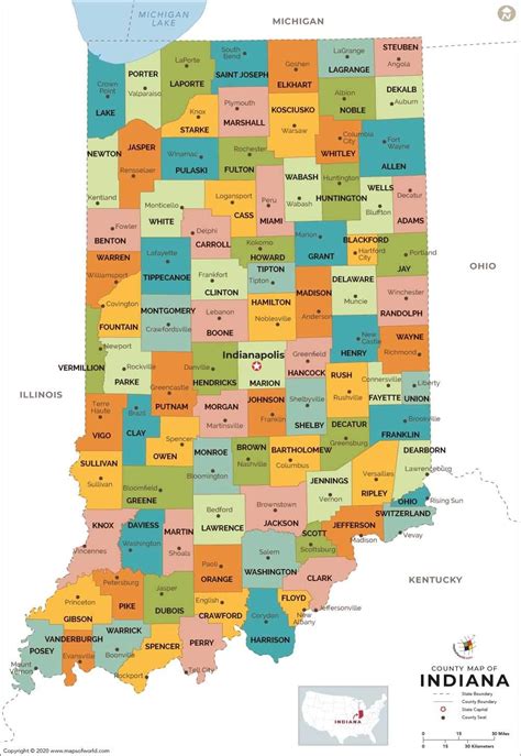 Maps Of Indiana Counties - State Map