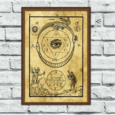 Alchemy Ouroboros , Alchemy Print, Alchemical Illustration, Gothic, Ancient Art, Occult ...