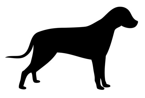 OnlineLabels Clip Art - Standing Dog Silhouette