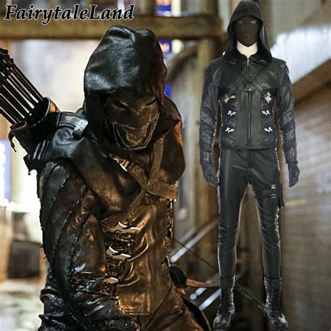 Green Arrow season 5 Prometheus cosplay costume Halloween costumes for men Adrian Chase ...