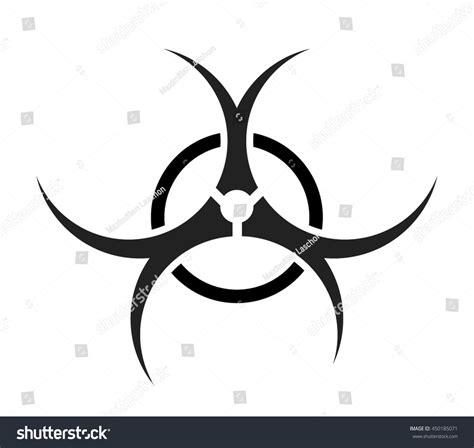 Stencil Biohazard Tattoo Stock Vector (Royalty Free) 450185071 | Shutterstock