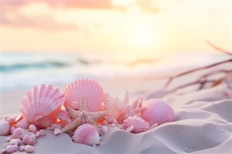 Premium Photo | A pinkhued beach sunset over the ocean Pink