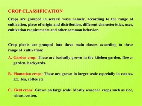 Classification of crops