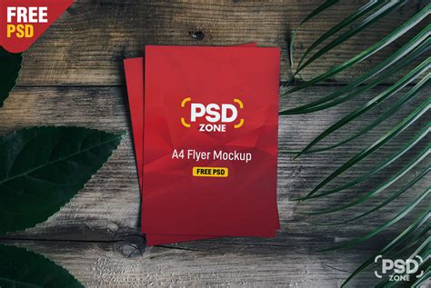 A4 Flyer Mockup Free PSD - PSD Zone