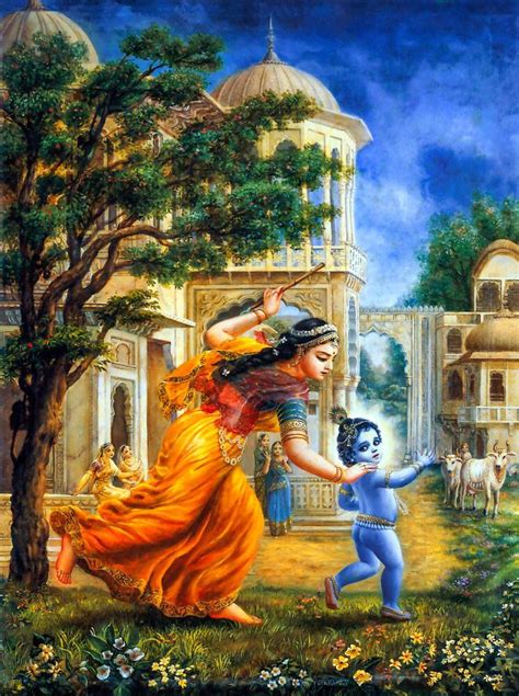 Mother Yasoda Chases Baby Krishna