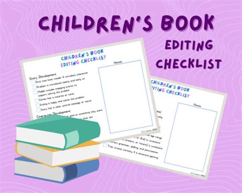 Children's Book Editing Checklist, Printable 23-point Checklist for Editing and Proofreading ...