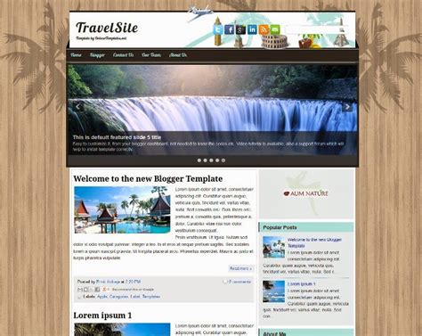 40+ Free Travel Blogger Templates - ดาว์นโหลด Blogger Template Free