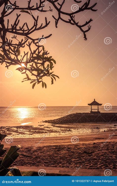 Beautiful Sunrise on a Beach in Bali Indonesia Stock Image - Image of sanur, water: 101322737